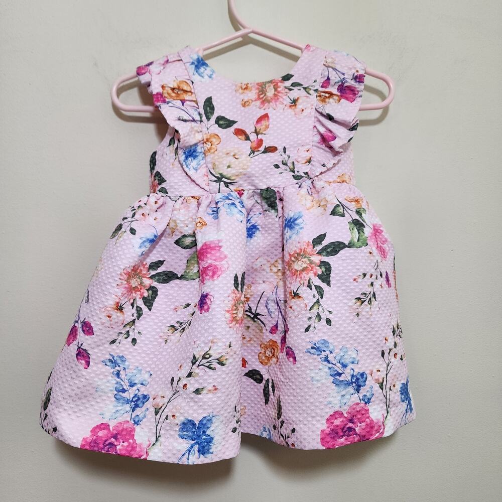 Nanette Baby Light Pink Floral Textured Dress